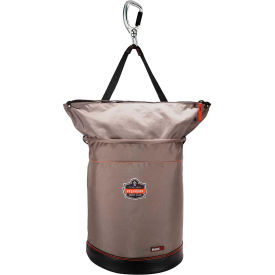 Ergodyne® Arsenal® 5976 Hoist Bucket Tool Bag w/ Swivelling Carabiner & Zipper XL Gray 15976