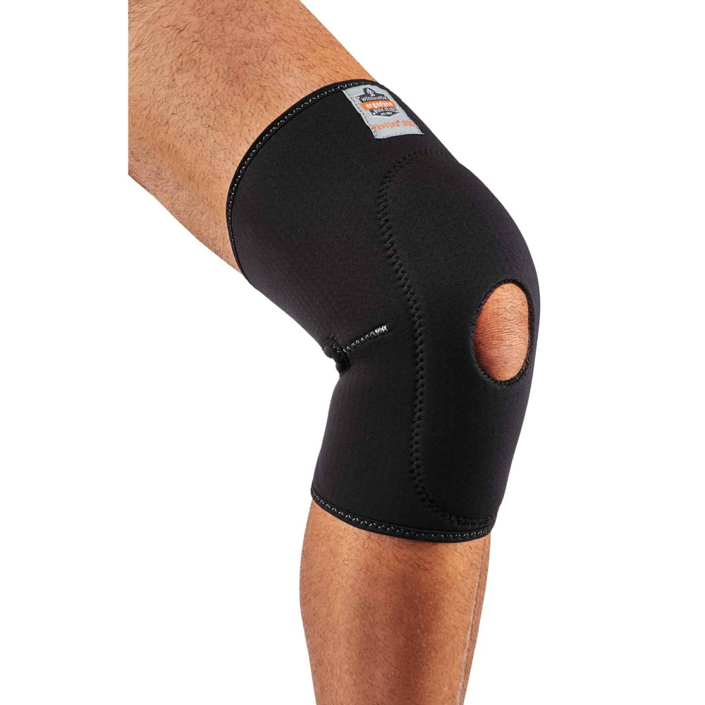 Ergodyne Proflex 615 Knee Sleeve, With Open Patella/Anterior Pad, Small, Black MPN:16532