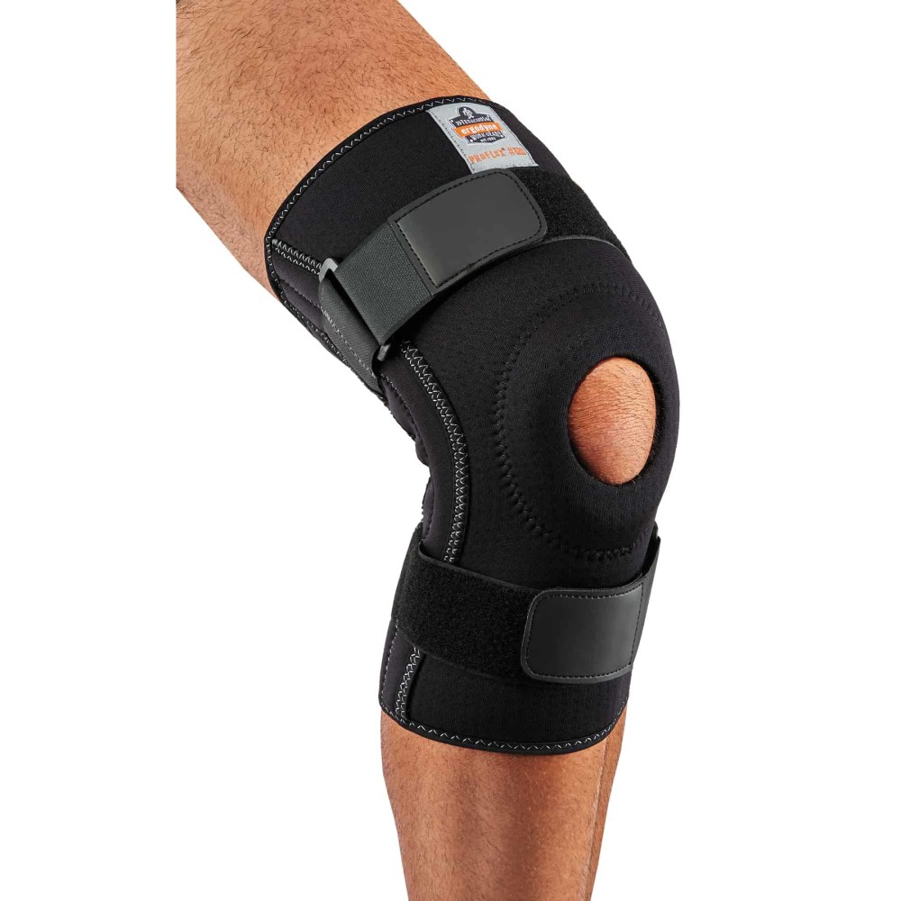 Ergodyne Proflex 620 Knee Sleeve, With Open Patella/Spiral Stays, Small, Black MPN:16542