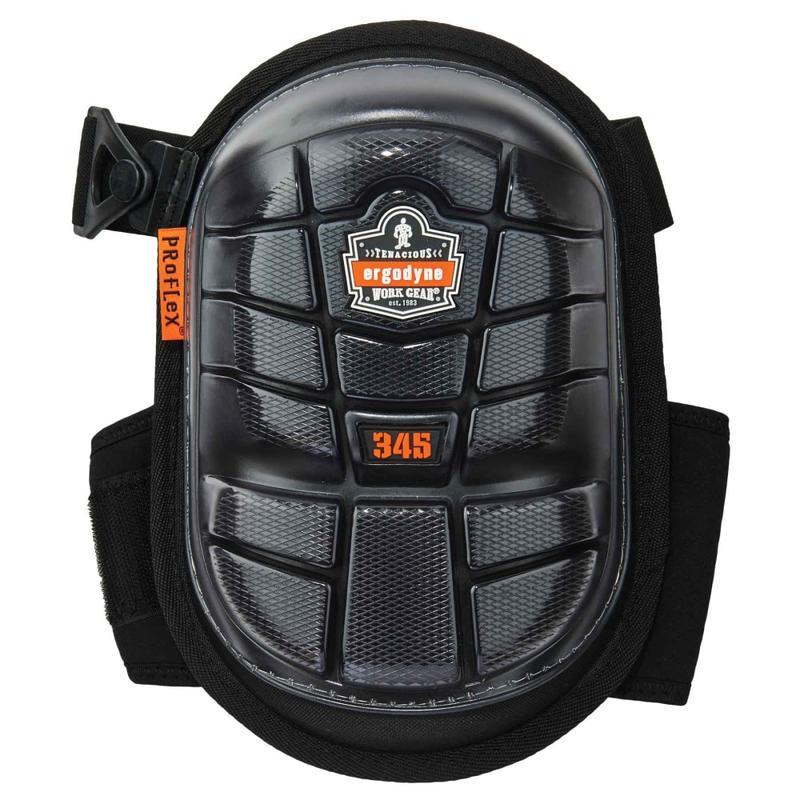 Ergodyne ProFlex Gel Knee Pads, Injected Long Cap, One Size, Black, 345 MPN:18445