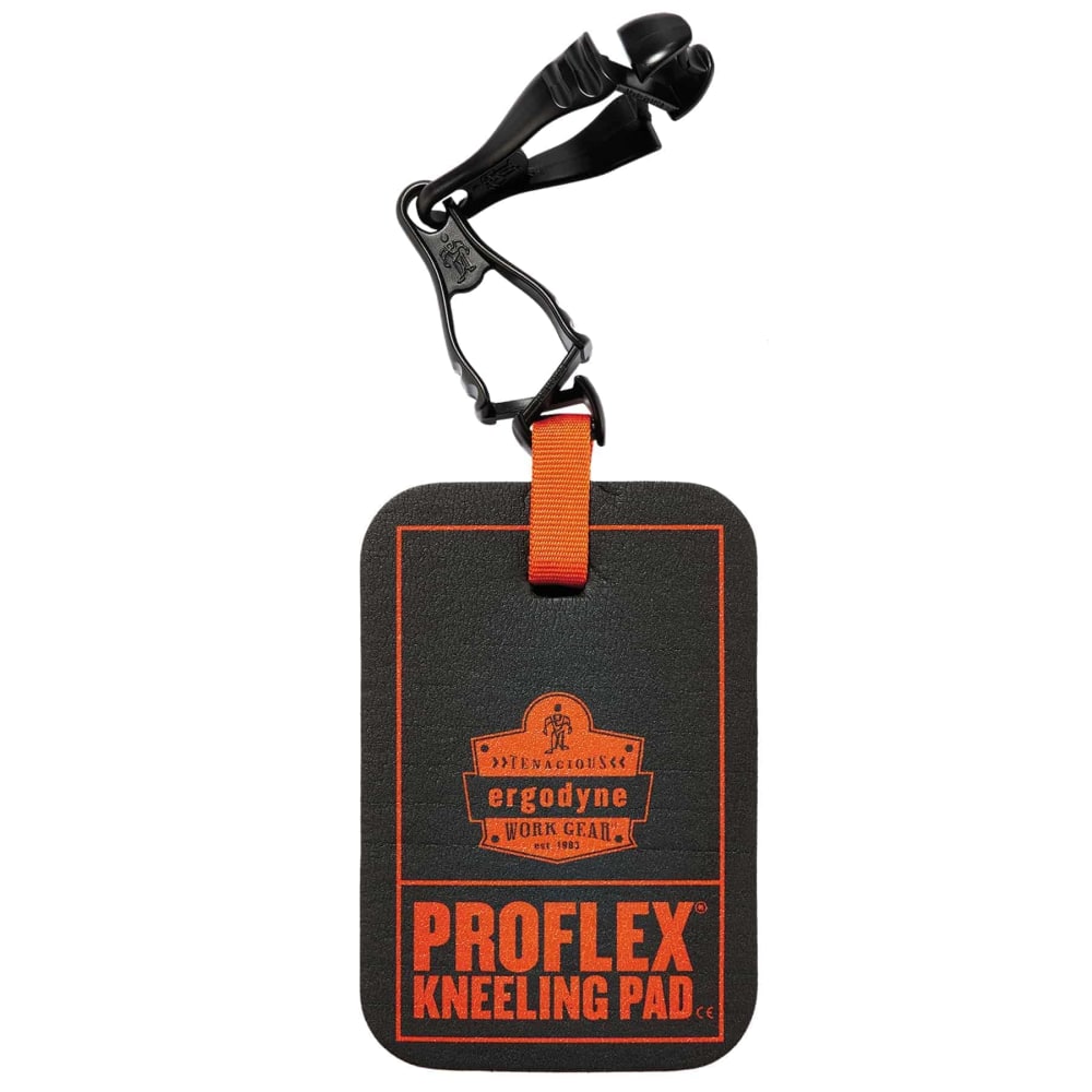 Ergodyne ProFlex Kneeling Pad, With Handle/Carabiner, 1inH x 4inW x 6inD, Black, 365 MPN:18565