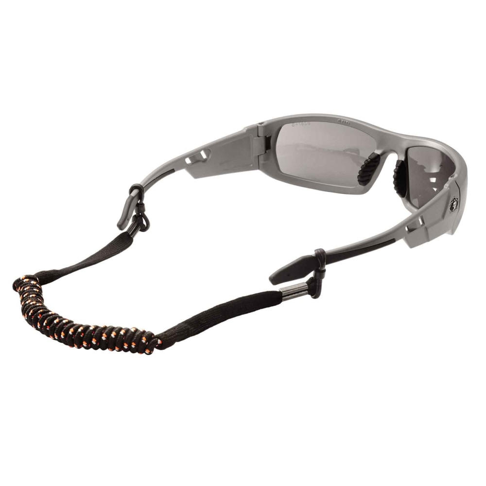 Ergodyne Skullerz 3280 Elastic Coil Eyewear Lanyards, Black, Pack Of 6 Lanyards MPN:19280