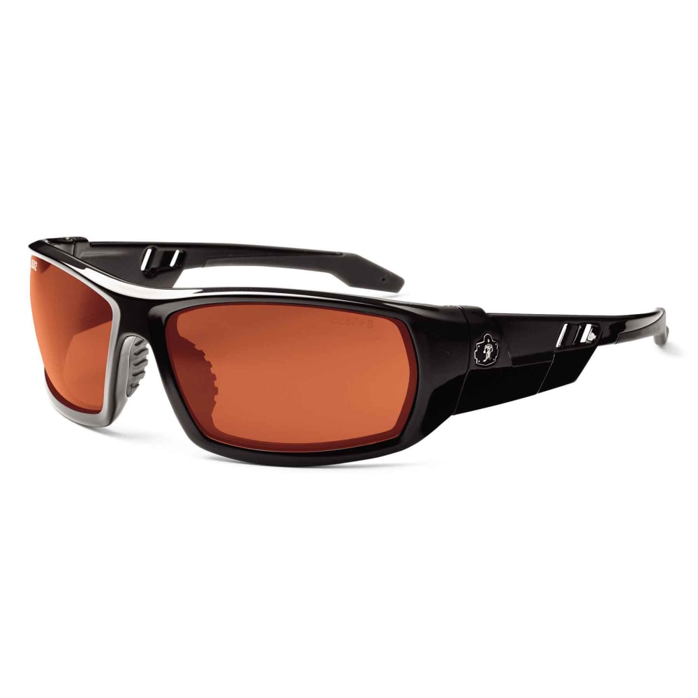 Ergodyne Skullerz Safety Glasses, Odin, Polarized, Black Frame, Copper Lens MPN:50021
