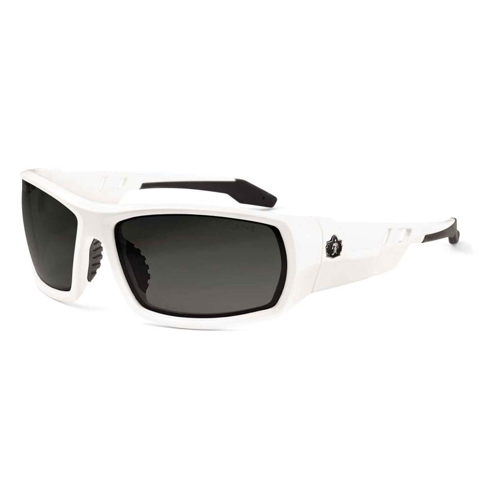 Ergodyne Skullerz Safety Glasses, Odin, Polarized, White Frame, Smoke Lens MPN:50231
