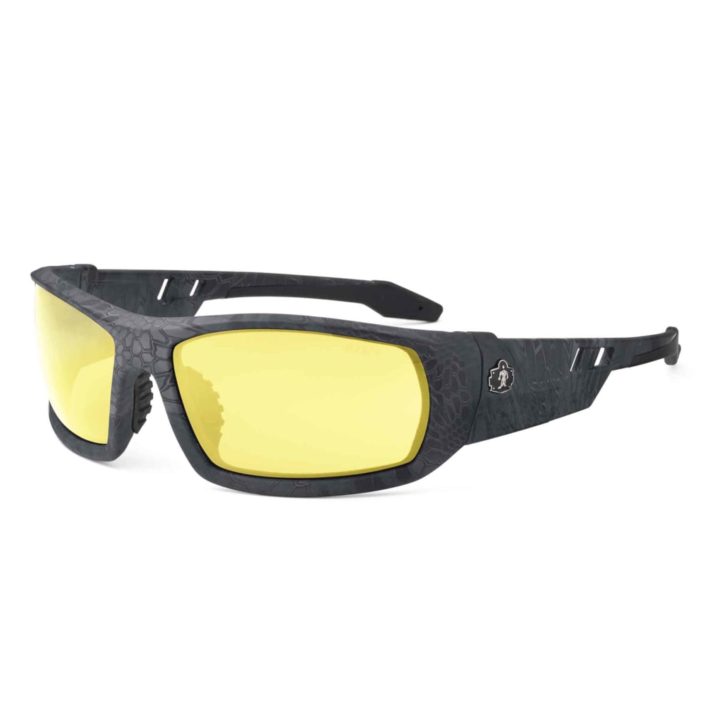 Ergodyne Skullerz Safety Glasses, Odin, Kryptek Typhon Frame, Yellow Lens MPN:50550
