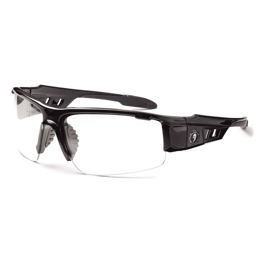 Ergodyne Skullerz Safety Glasses, Dagr, Black Frame Anti-Fog Clear Lens MPN:52003