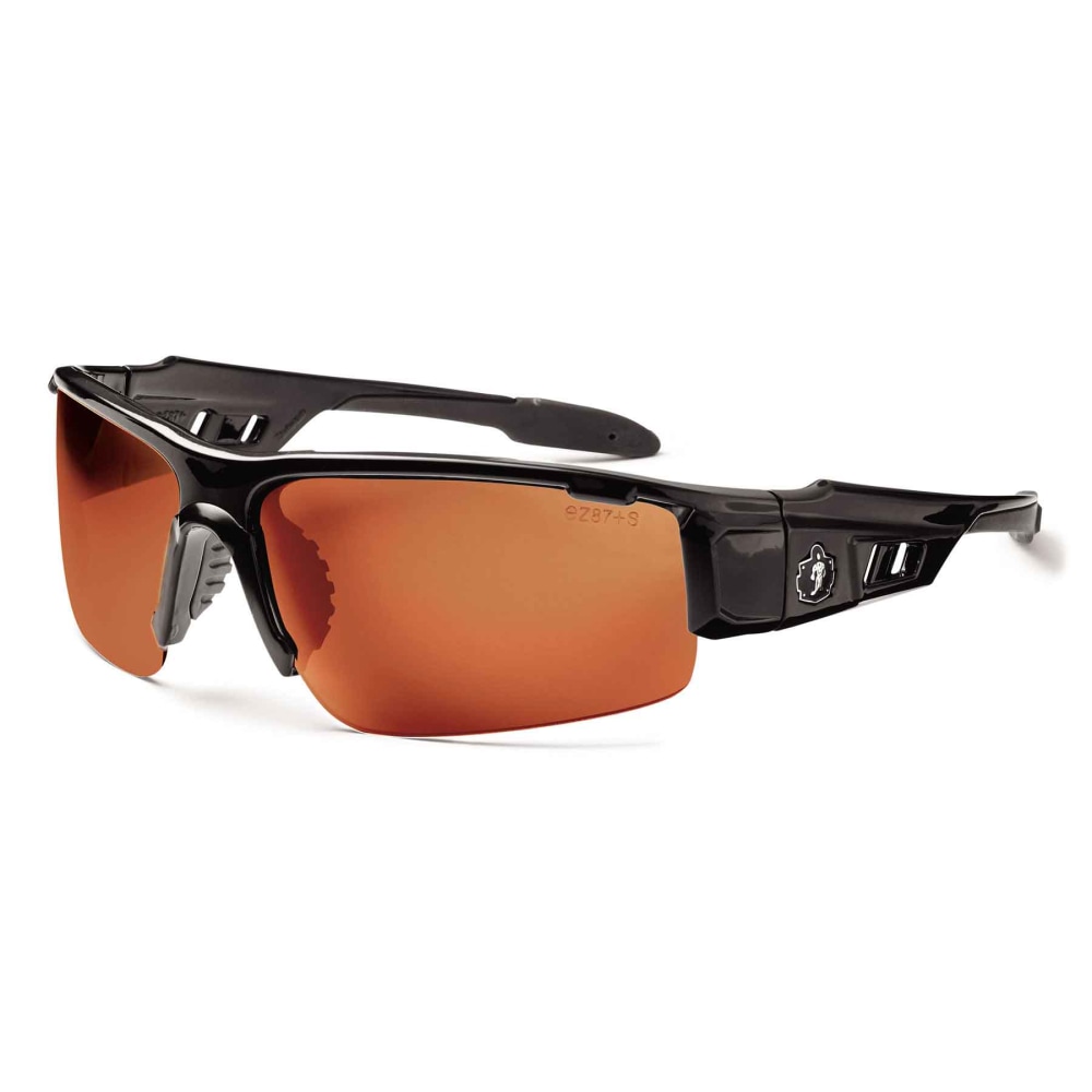 Ergodyne Skullerz Safety Glasses, Dagr, Polarized, Black Frame, Copper Lens MPN:52021