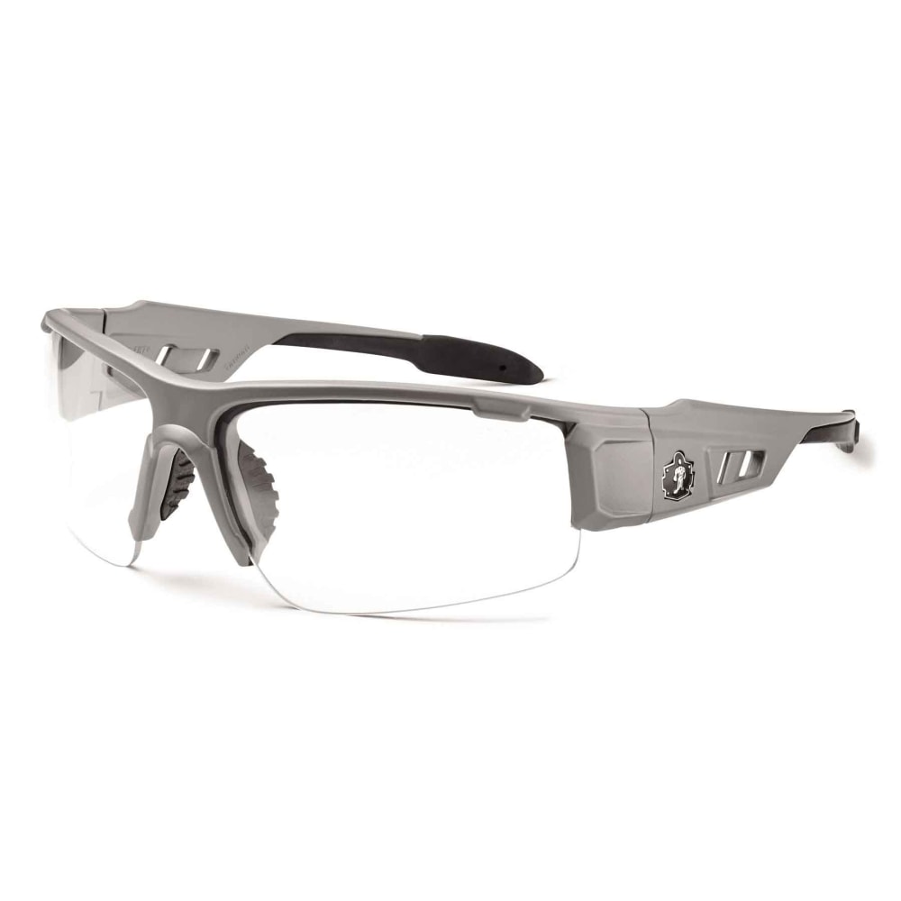 Ergodyne Skullerz Safety Glasses, Dagr, Anti-Fog, Matte Gray Frame, Clear Lens MPN:52103