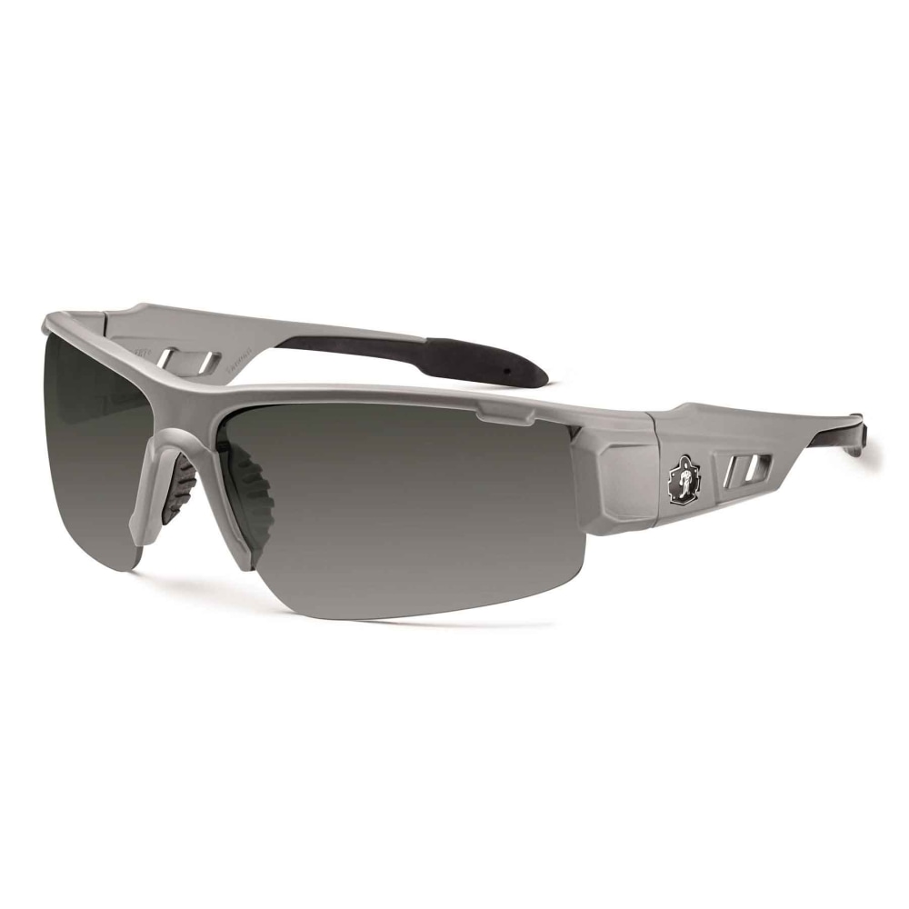 Ergodyne Skullerz Safety Glasses, Dagr, Anti-Fog, Matte Gray Frame, Smoke Lens MPN:52133