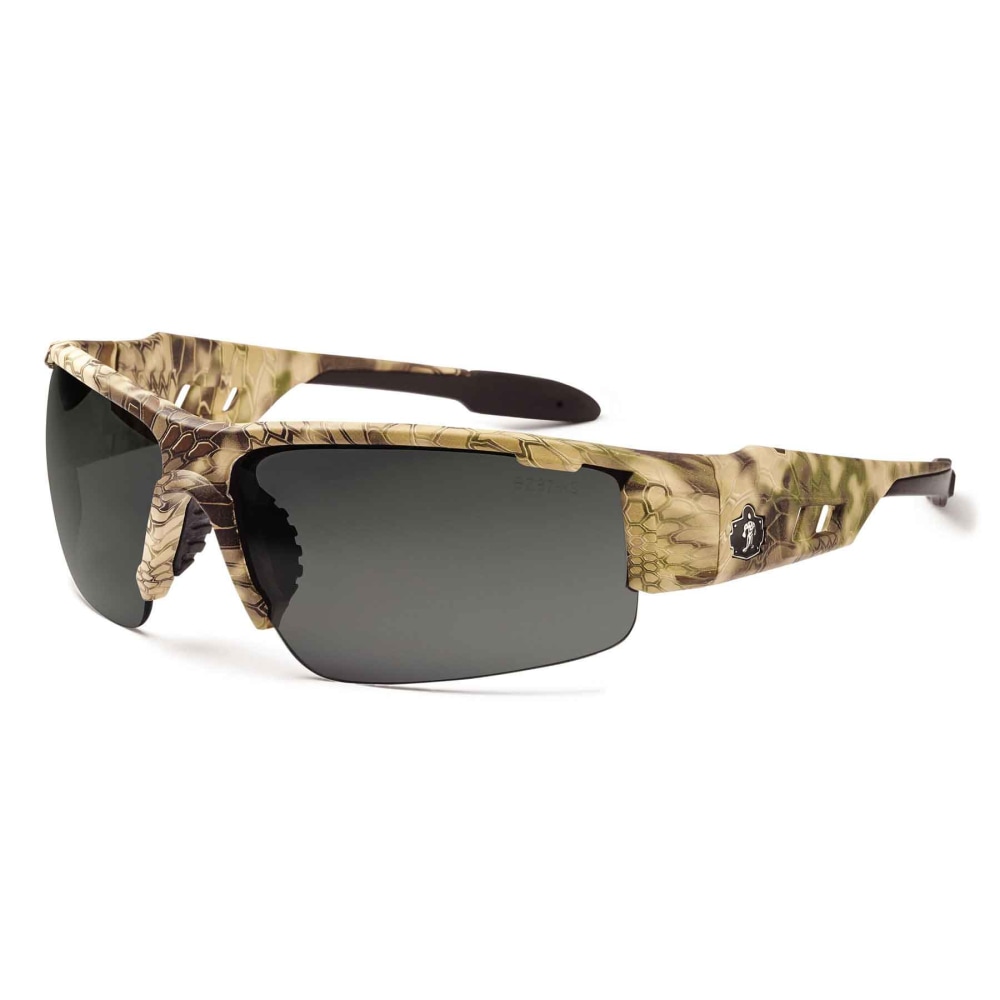 Ergodyne Skullerz Safety Glasses, Dagr, Anti-Fog, Kryptek Highlander Frame, Smoke Lens MPN:52333