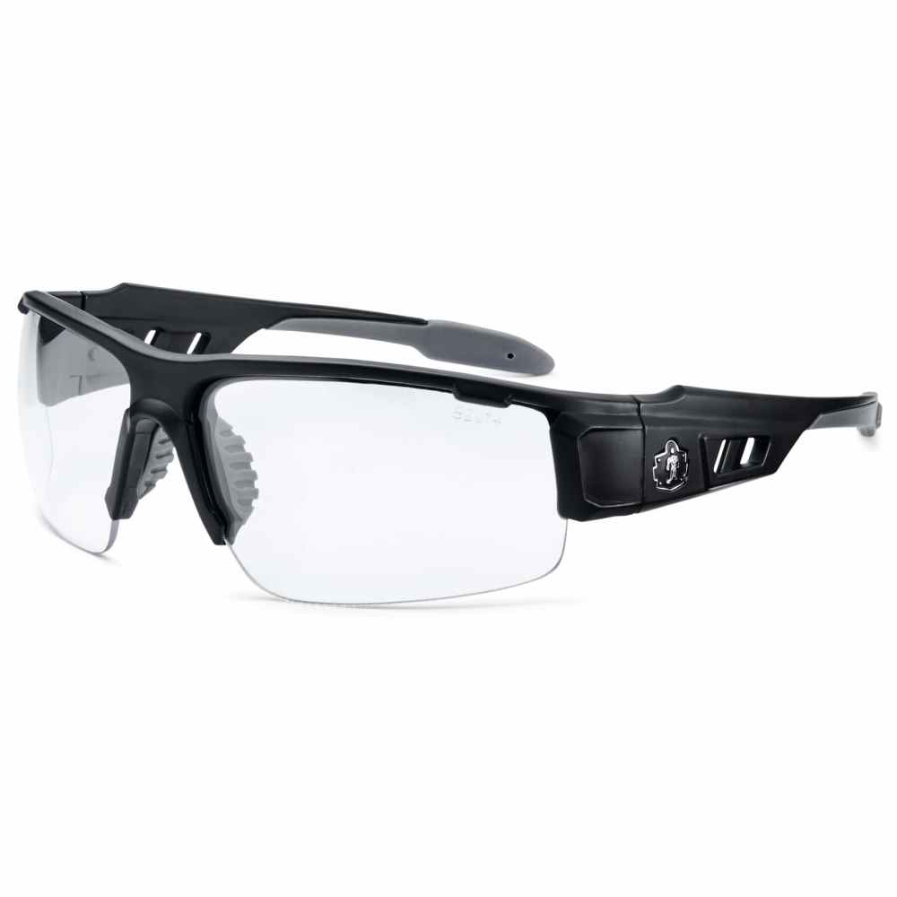 Ergodyne Skullerz Safety Glasses, Dagr, Anti-Fog, Matte Black Frame, Clear Lens MPN:52403