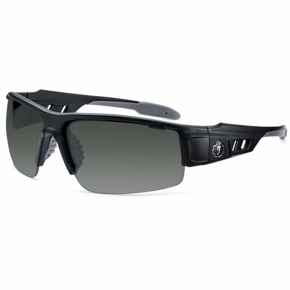 Ergodyne Skullerz Safety Glasses, Dagr, Anti-Fog, Matte Black Frame, Smoke Lens MPN:52433