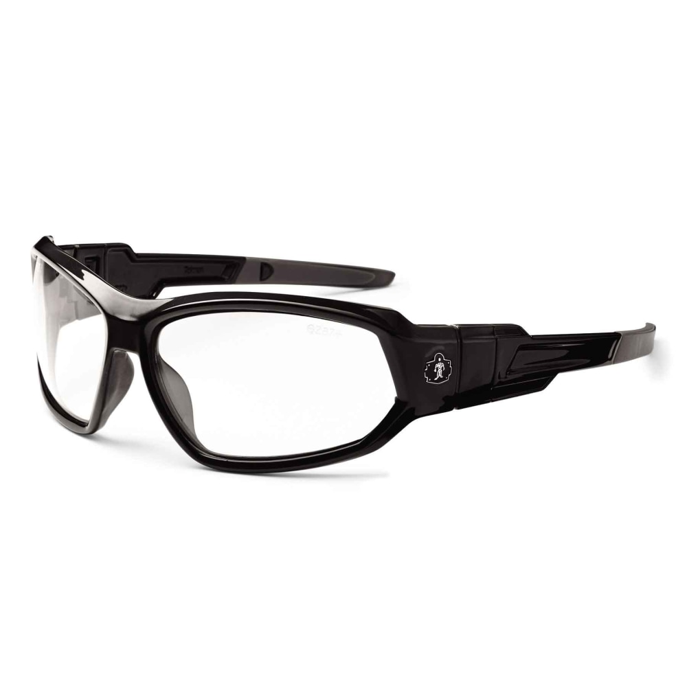 Ergodyne Skullerz Safety Glasses, Loki, Black Frame Anti-Fog Clear Lens MPN:56003