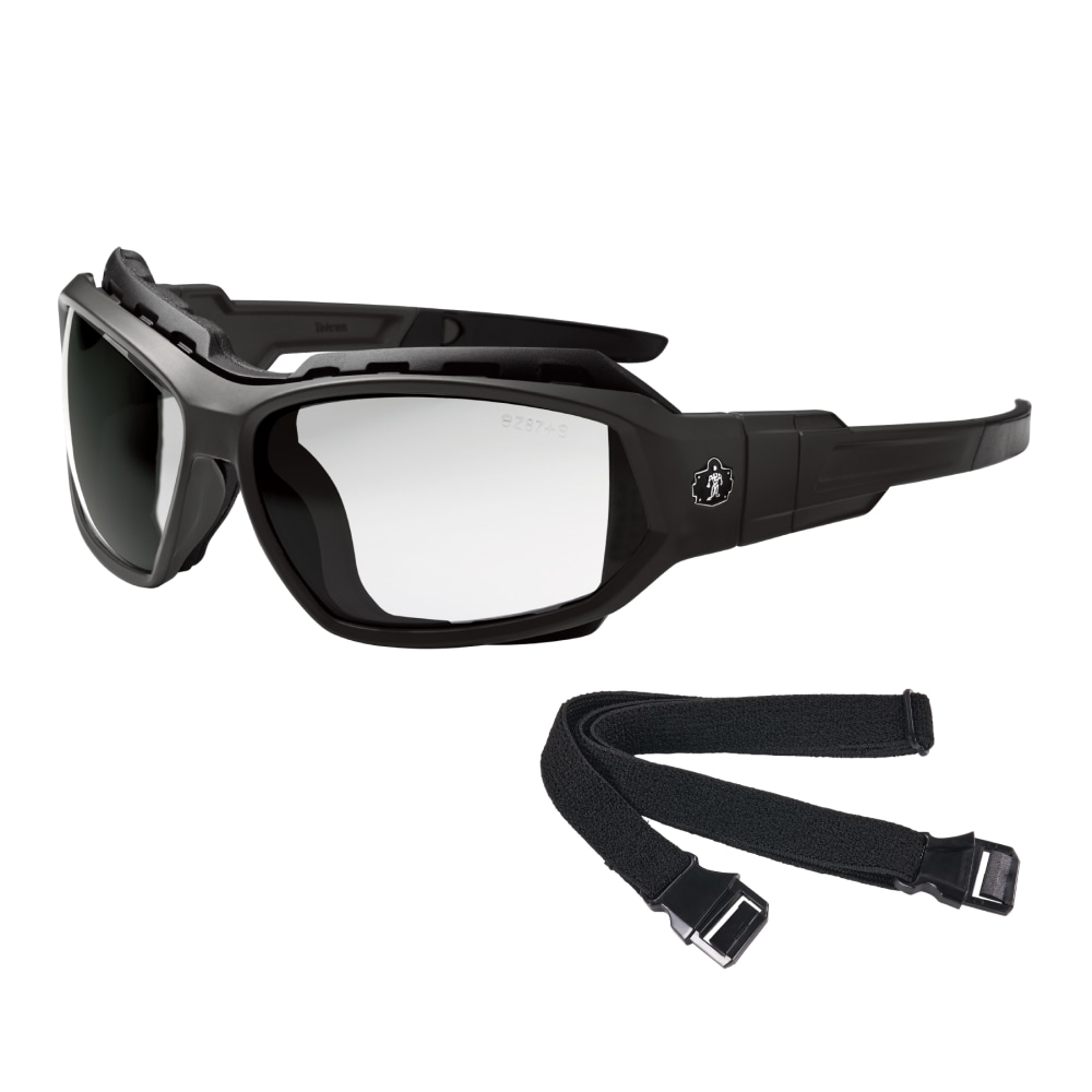 Ergodyne Skullerz LOKI-AFAS Safety Spoggles, Matte Black Frame/Clear Lens MPN:56005