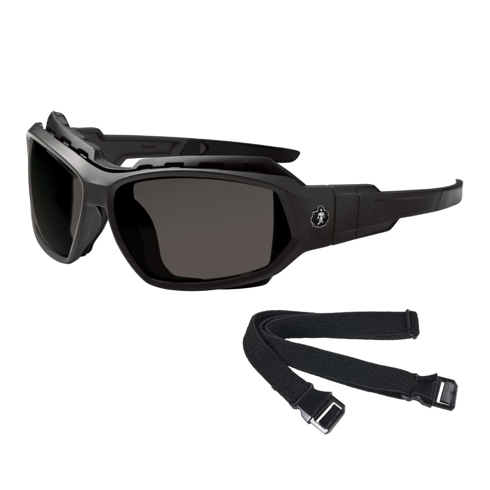 Ergodyne Skullerz LOKI-AFAS Safety Spoggles, Matte Black Frame/Smoke Lens MPN:56035