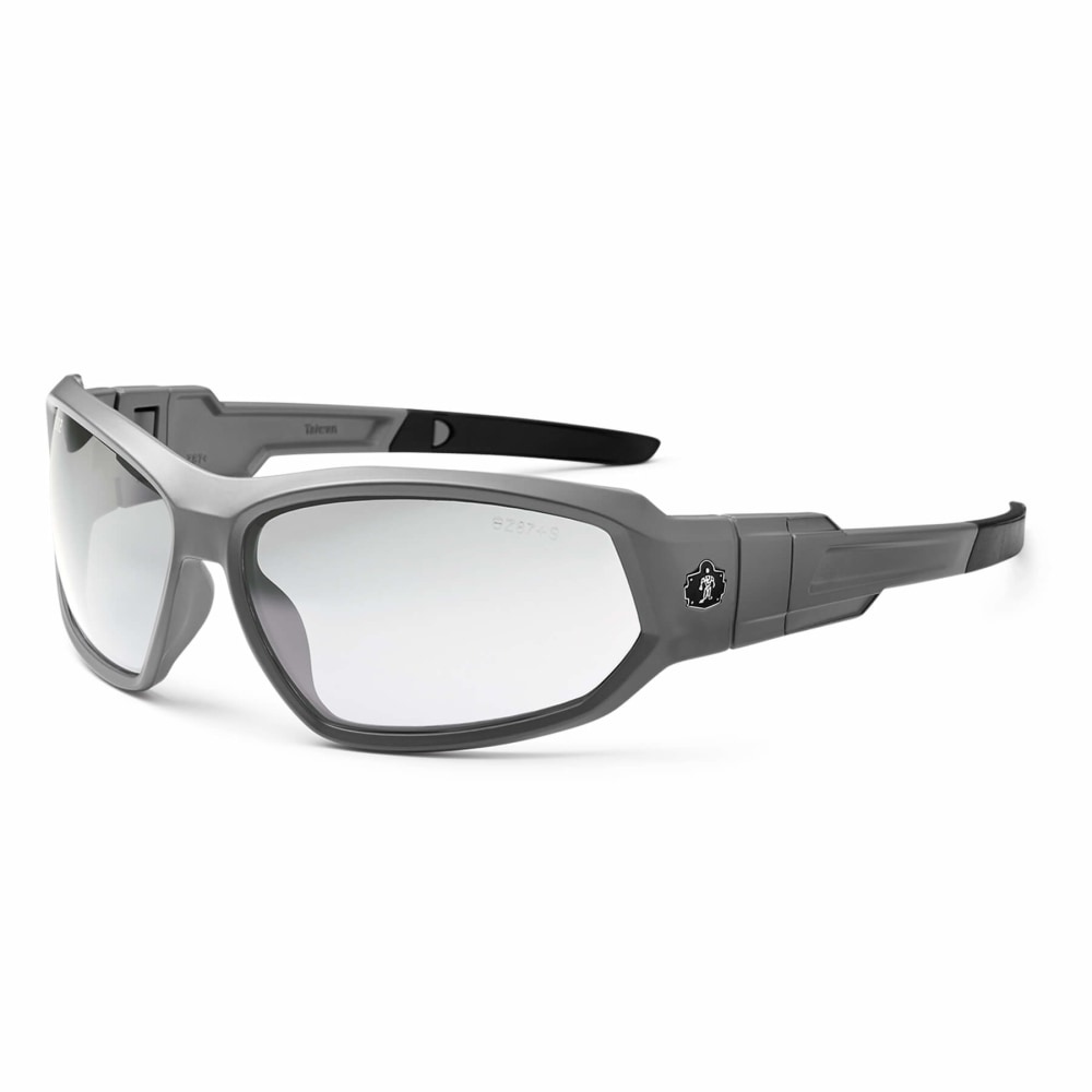Ergodyne Skullerz Safety Glasses, Loki, Anti-Fog, Matte Gray Frame, Clear Lens MPN:56103