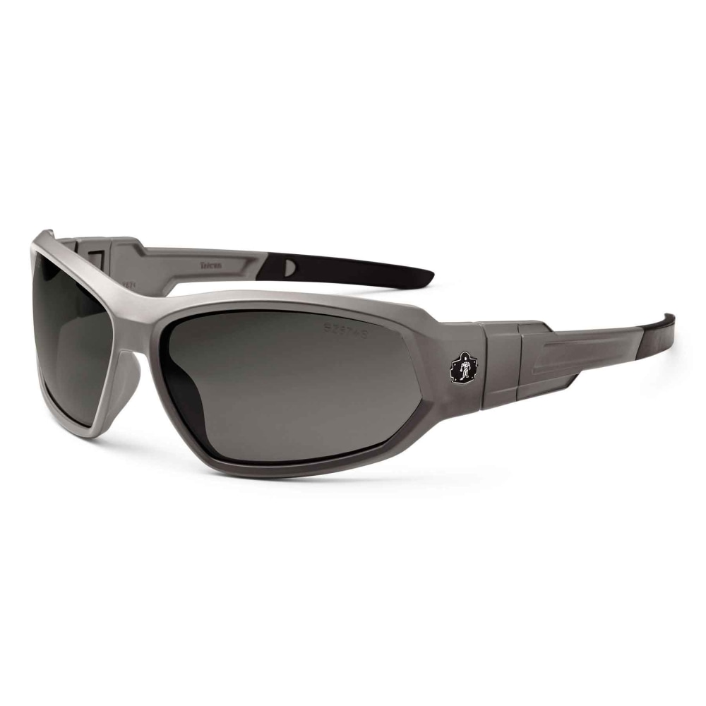Ergodyne Skullerz Safety Glasses, Loki, Anti-Fog, Matte Gray Frame, Smoke Lens MPN:56133