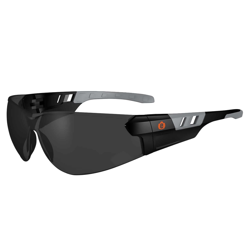 Ergodyne Skullerz SAGA Frameless Safety Glasses, One Size, Matte Black Frame, Anti-Fog Smoke Lens MPN:59133