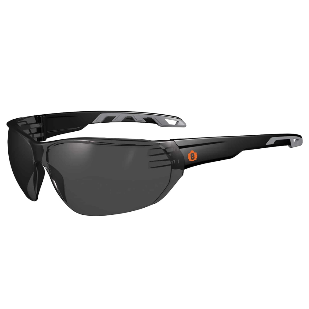 Ergodyne Skullerz VALI Frameless Safety Glasses, One Size, Matte Black Frames, Smoke Lens MPN:59230
