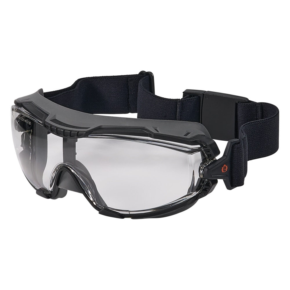 Ergodyne ARKYN-FAB Safety Goggles With Elastic Strap, Black Frame/Clear Lens MPN:60312