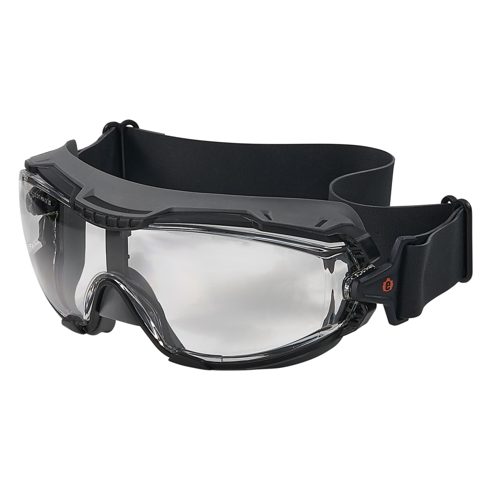 Ergodyne Skullerz ARKYN-NEO Safety Goggles With Neoprene Strap, Black Frame/Clear Lens MPN:60314