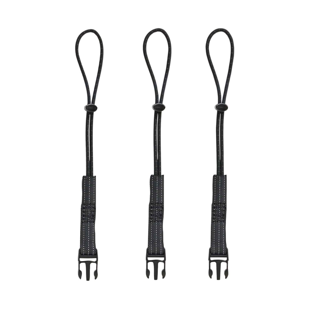 Ergodyne Squids 3103 Tool Tail Detachable Loops, Black, 3 Loops Per Bag, Pack Of 6 Bags MPN:19068