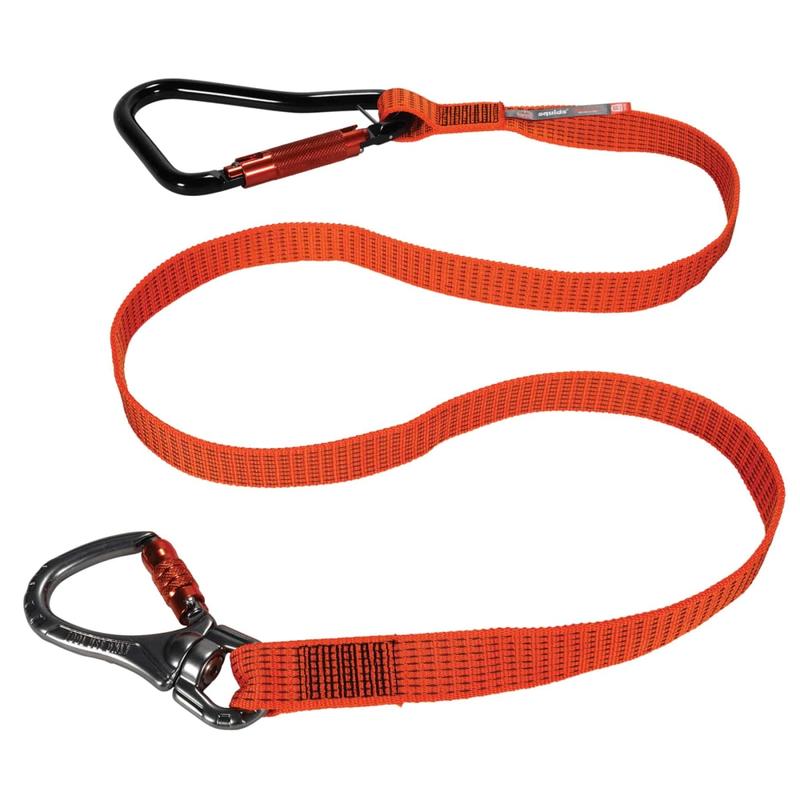 Ergodyne Squids 3149 Tool Lanyard With XL Carabiner And Swivel, 76in, Orange MPN:19149