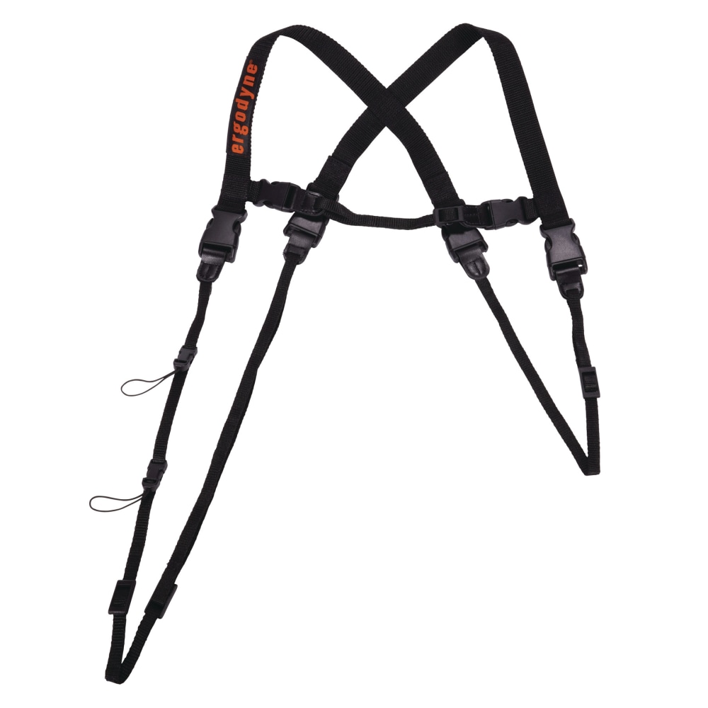 Ergodyne Squids 3132 Barcode Scanner Lanyard Harness, 7in, Black MPN:19163