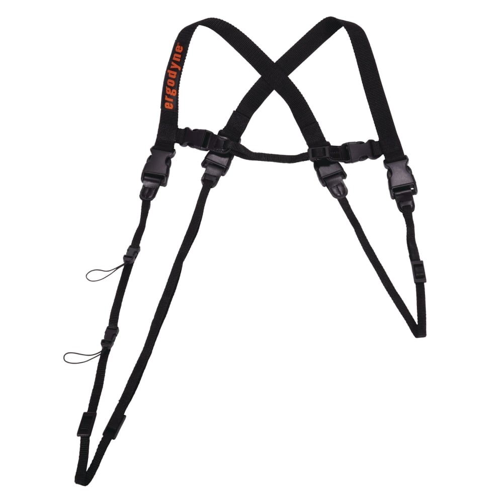 Ergodyne Squids 3132 Barcode Scanner Lanyard Harness, 8in, Black MPN:19164