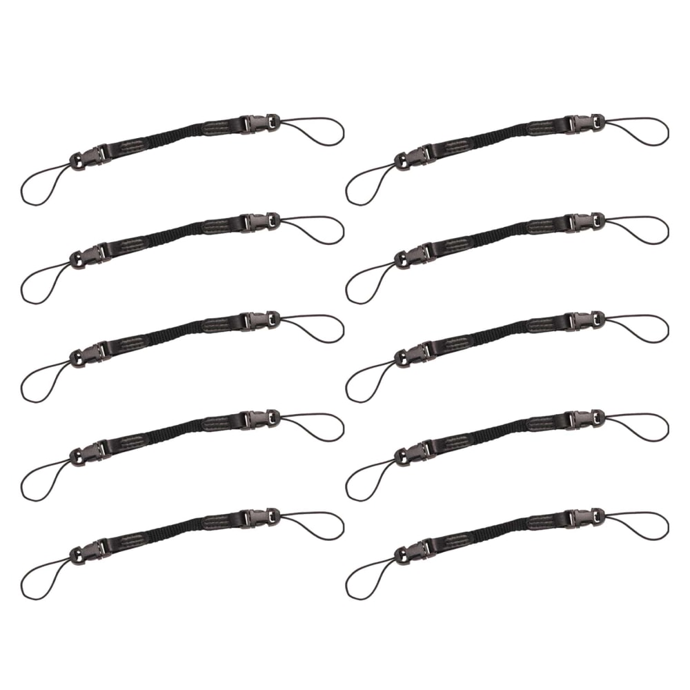 Ergodyne Squids 3136 Barcode Scanner Adaptor Straps, Black, Set Of 10 Straps MPN:19169