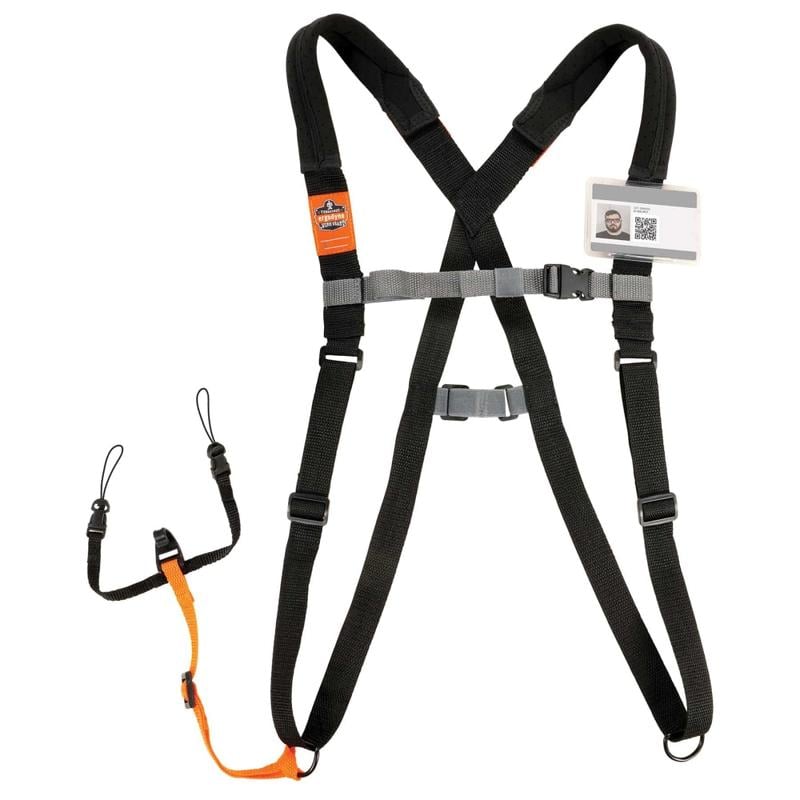 Ergodyne Squids 3138 Barcode Scanner Harness And Lanyard, Small, Black MPN:19188