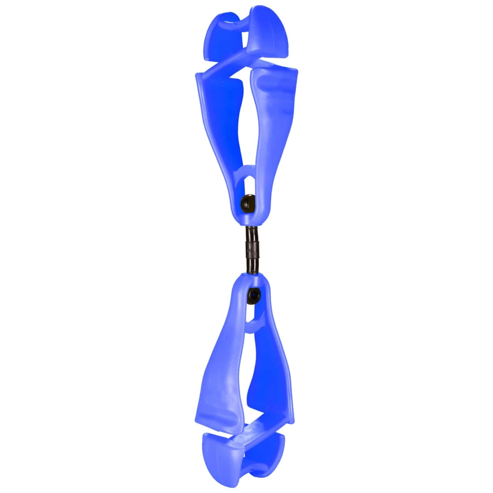 Ergodyne Squids 3420 Swiveling Dual-ClipGlove Holders, 5-1/2in, Blue, Set Of 6 Holders MPN:19417