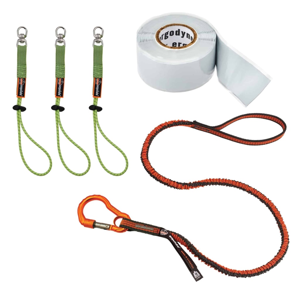 Ergodyne Squids 3182 Tool Tethering Kit, 10 Lb, Orange/Gray MPN:19652