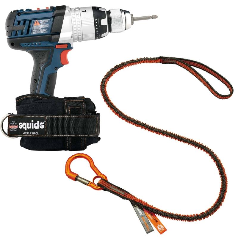 Ergodyne Squids 3191 Power Tool Tethering Kit, 10 Lb, Orange/Gray MPN:19661