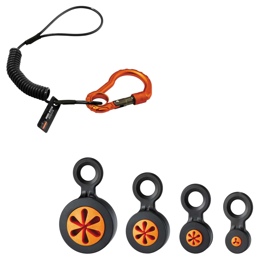 Ergodyne Squids 3194 Hand Tool Tethering Kit, 1 Lb, Black MPN:19664