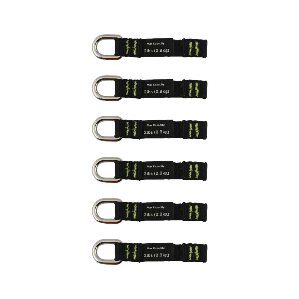 Ergodyne Squids 3700 Web Tool Tails, Short, 2 Lb, Black, Pack Of 6 Tails MPN:19703
