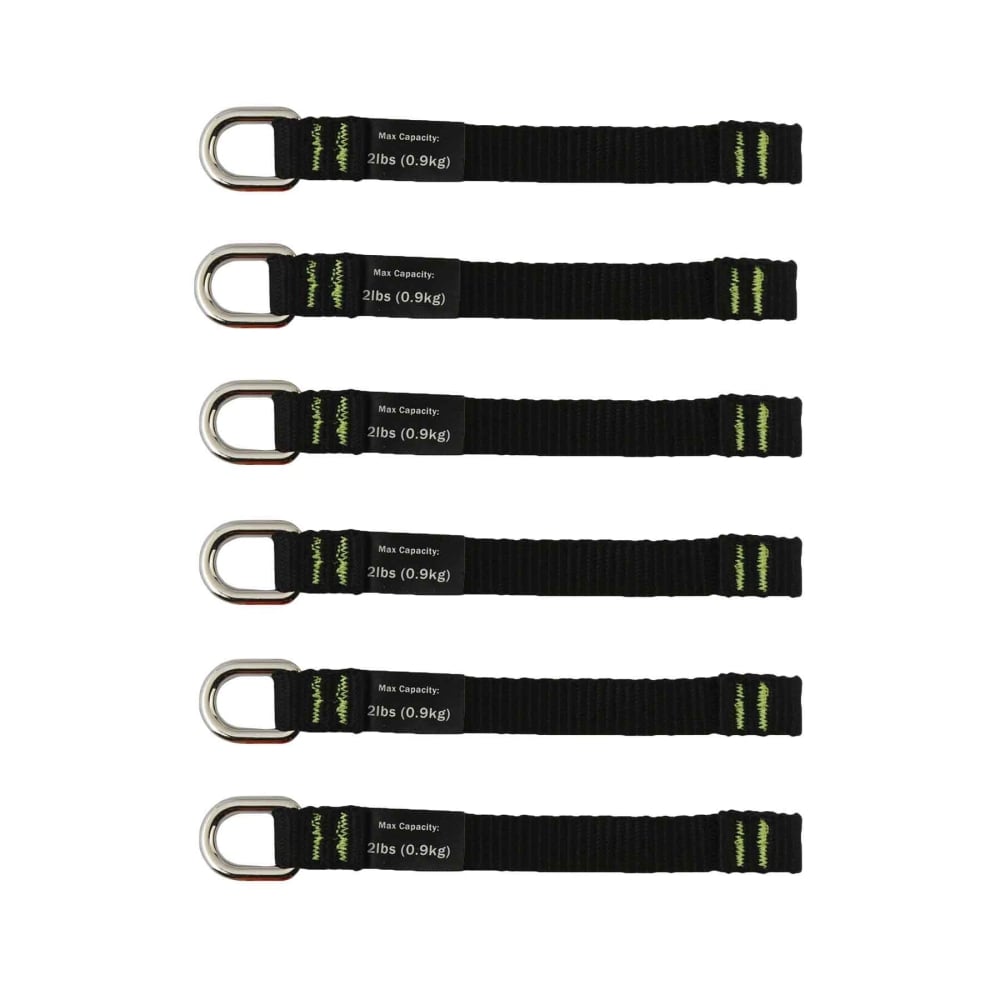 Ergodyne Squids 3700 Web Tool Tails, Long, 2 Lb, Black, Pack Of 6 Tails MPN:19705