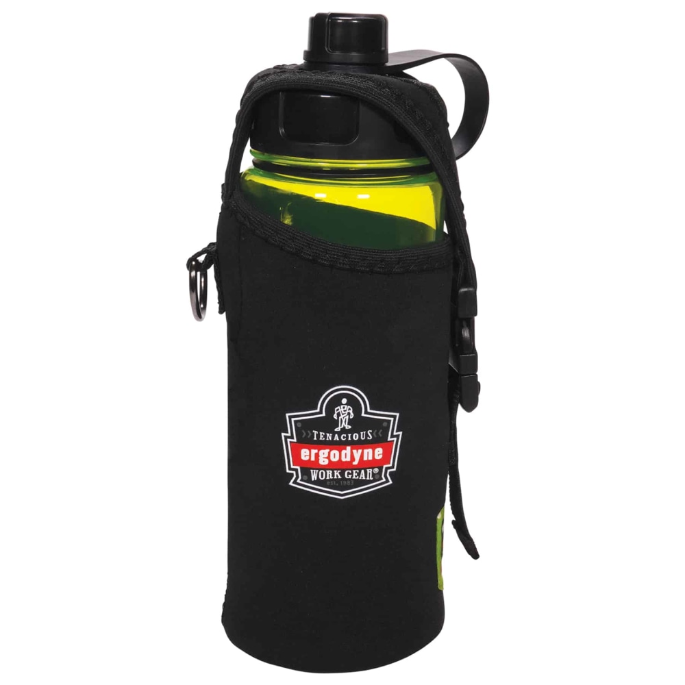 Ergodyne Squids 3775L Can/Bottle Holder & Trap, Large, Black MPN:19776