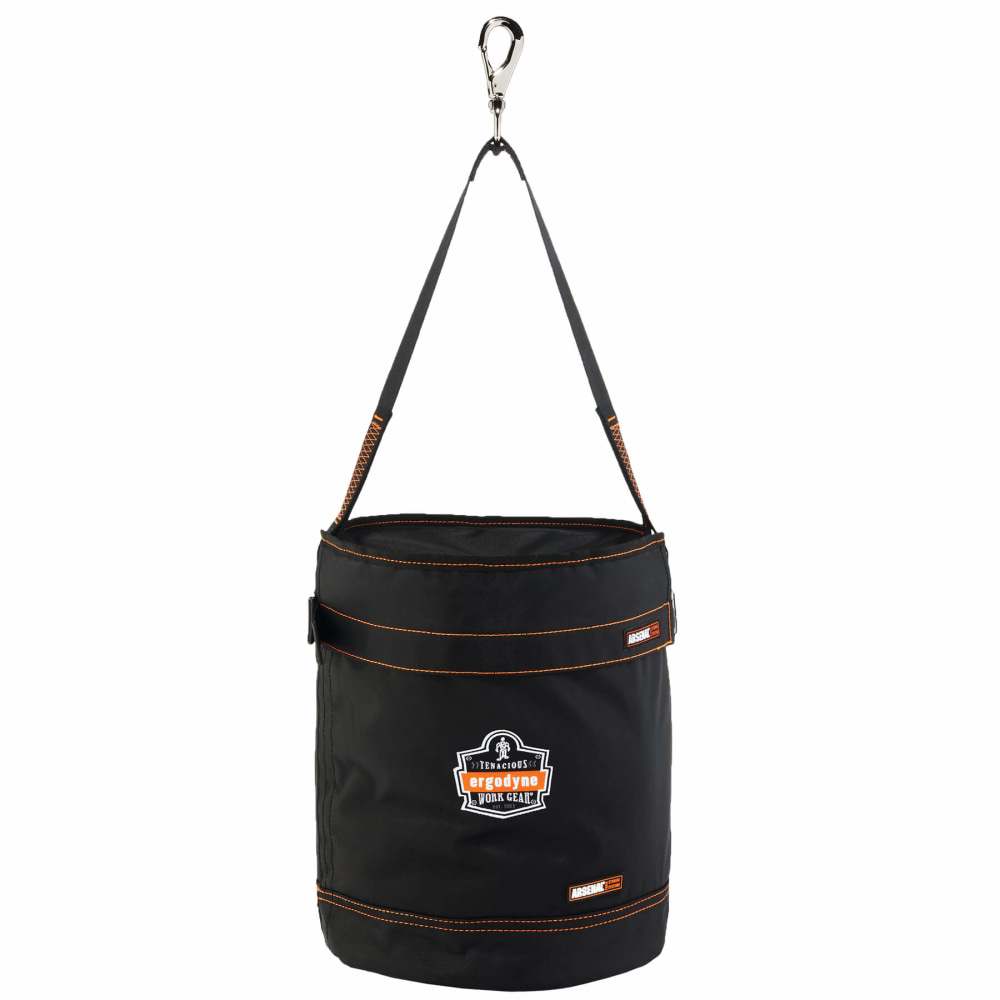 Ergodyne Arsenal 5970T Swiveling Hook Nylon Hoist Bucket With Top, 15in x 12-1/2in, Black MPN:14870