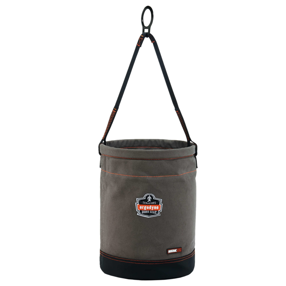 Ergodyne Arsenal 5960 Canvas Hoist Bucket With D-Rings, 17in x 12-1/2in, Gray MPN:14960