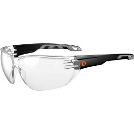 Ergodyne® Skullerz® VALI Frameless Safety Glasses Matte Black Clear Lens 59200