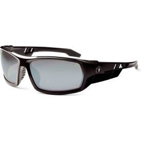 Ergodyne® Skullerz® Odin Safety Glasses Silver Mirror Lens Black Frame 50042