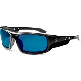 Ergodyne® Skullerz® Odin Safety Glasses Blue Mirror Lens Black Frame 50092