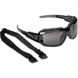 Ergodyne® Skullerz® Loki Safety Glasses/Goggles W/Fog-Off Smoke AF Lens Black Frame 56033