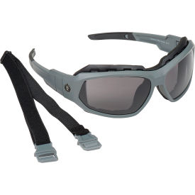 Ergodyne® Skullerz® Loki Safety Glasses/Goggles W/Fog-Off Smoke AF Lens Matte Gray Frame 56133