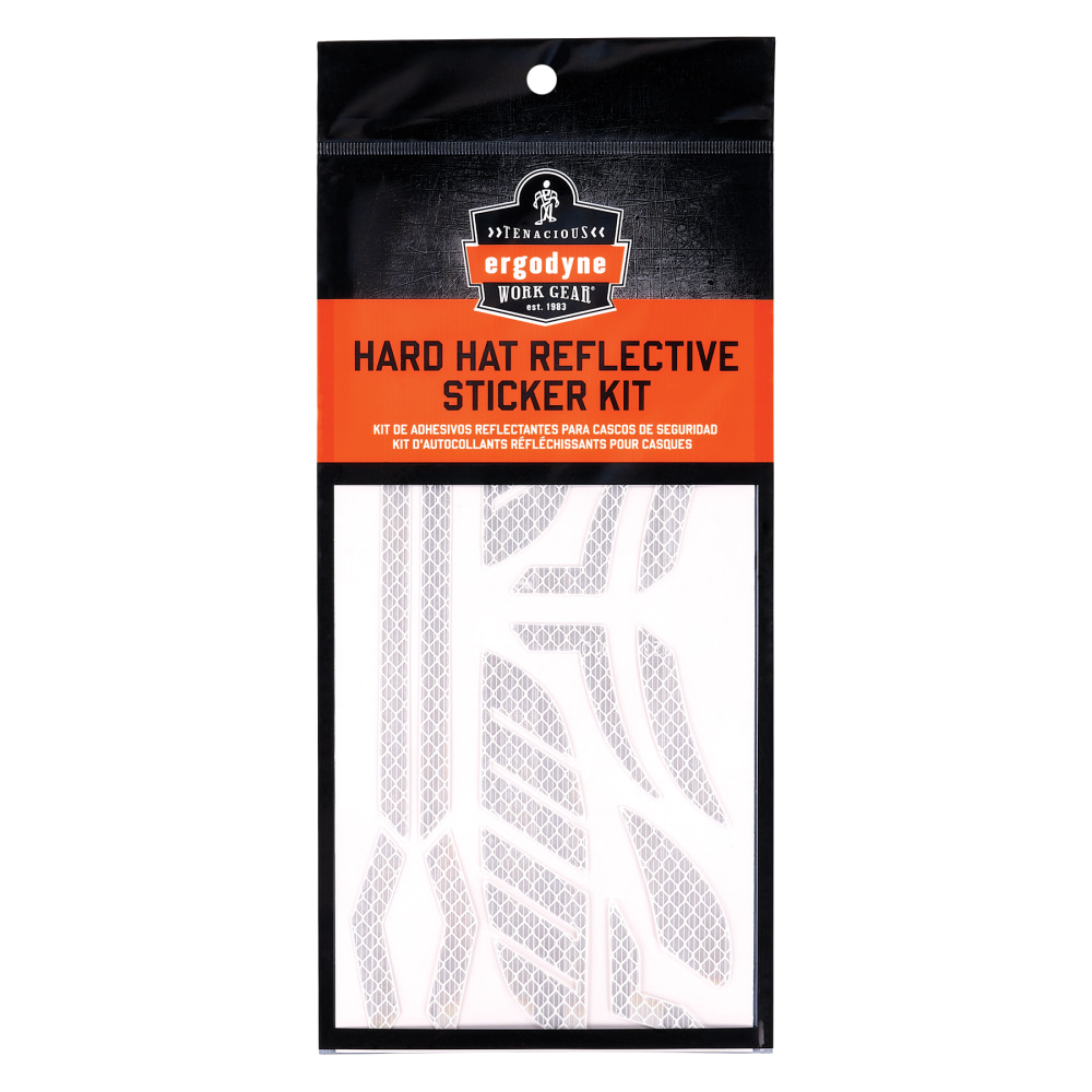 Ergodyne Skullerz 8961 Reflective Hard Hat & Safety Helmet Sticker Kit, White MPN:61100