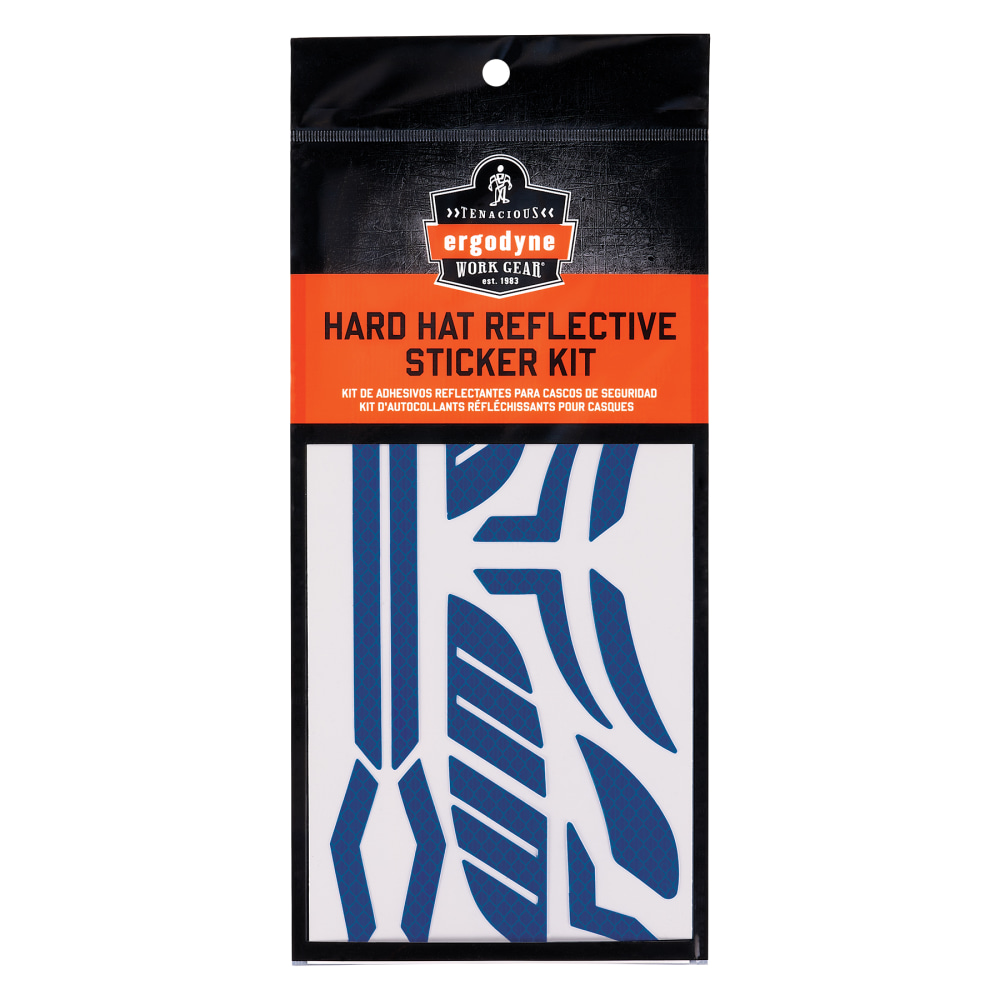 Ergodyne Skullerz 8961 Reflective Hard Hat & Safety Helmet Sticker Kit, Blue MPN:61103