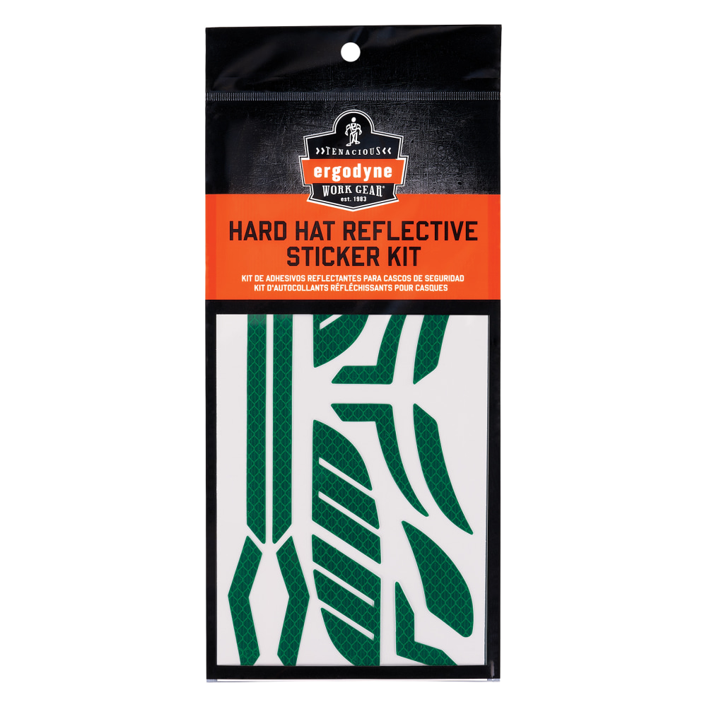 Ergodyne Skullerz 8961 Reflective Hard Hat & Safety Helmet Sticker Kit, Green MPN:61104