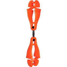 Ergodyne® 3420 Squids® Swiveling Glove Clip Holder Dual Clips Orange 19418 - Pkg Qty 6