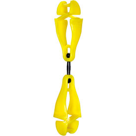 Ergodyne® 3420 Squids® Swiveling Glove Clip Holder Dual Clips Lime 19419 - Pkg Qty 6